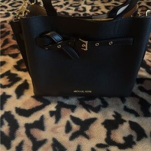 Michael Kors Black Leather Shoulder Bag